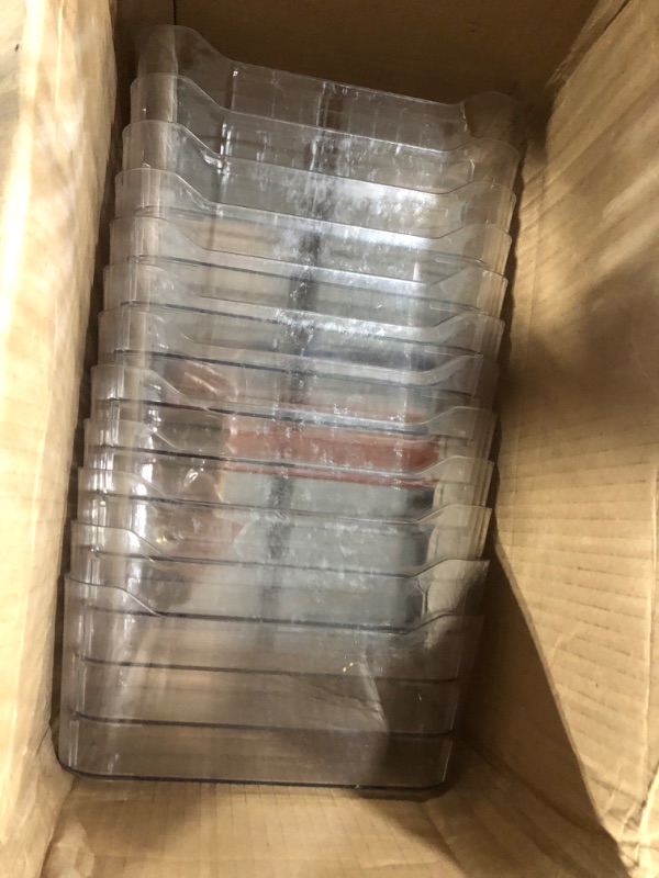 Photo 1 of 12 count of clear plastic organizers 