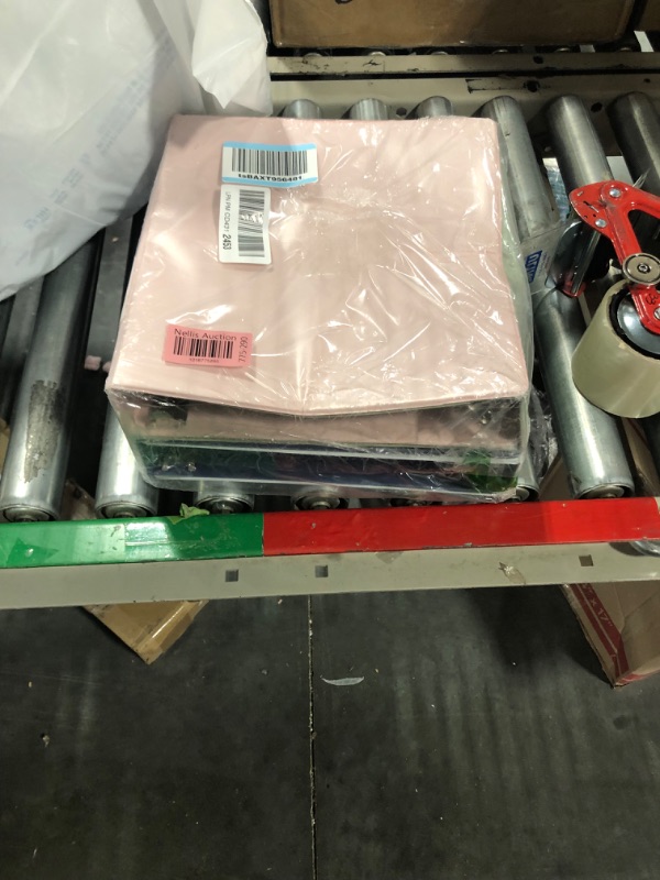 Photo 1 of Fernweh4u Premier Bookcloth 3 Ring Binder 10.25" X 11.5 (2 Pack) - Pink and Gray Colors - Perfect for Classroom and Work and Organization
