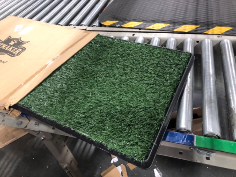 Photo 1 of Artificial Grass Puppy Pee Pad for Dogs and Small Pets - 20x25 Reusable 3-Layer Training Potty Pad with Tray - Dog Housebreaking Supplies by PETMAKER