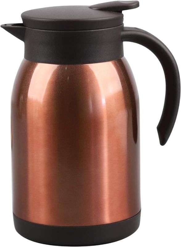 Photo 1 of 31oz Stainless Steel Thermal Coffee Carafe, Double Walled Vacuum Thermos, Coffee Carafe Airpot,12 Hour Heat Retention, Tea, Water, Beverage and Coffee Dispenser, Sliver