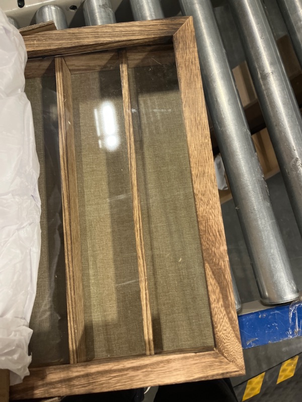 Photo 1 of Lizipai shadowbox Frame, Acrylic shadowbox Display, shadowbox Display Box Front Open, Shell, Antique Ticket, stub, Insect Specimen, Coin (Walnut)