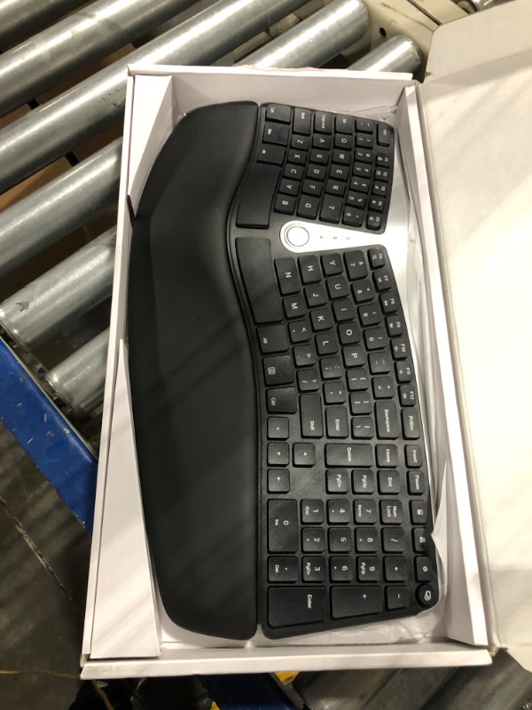Photo 1 of Nulea Ergonomic Keyboard, Wired Split Keyboard with Pillowed Wrist and Palm Support, Featuring Dual USB Ports, Natural Typing Keyboard for Carpal Tunnel, Compatible with Windows/Mac