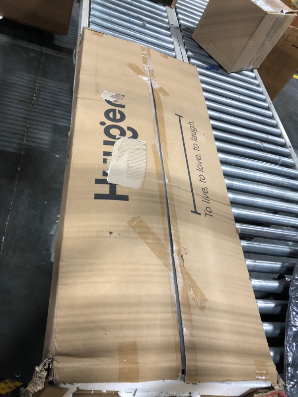 Photo 1 of Huuger 47 inch Computer Desk with 4 Drawers, Gaming Desk with LED Lights & Power Outlets, Home Office Desk with Large Storage Space for Bedroom, Work from Home, Gray Grey 47 inch