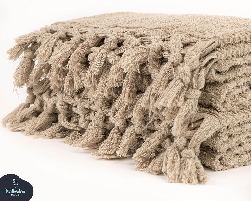 Photo 1 of 100% Cotton Organic Turkish Luxury Bath Towel for Bathroom | Eco-Friendly | Luxuriously Soft Touch | Higly Absorbent, Quick Dry and Odor Resistant | Machine Washable (Taupe, Bath Towel)
