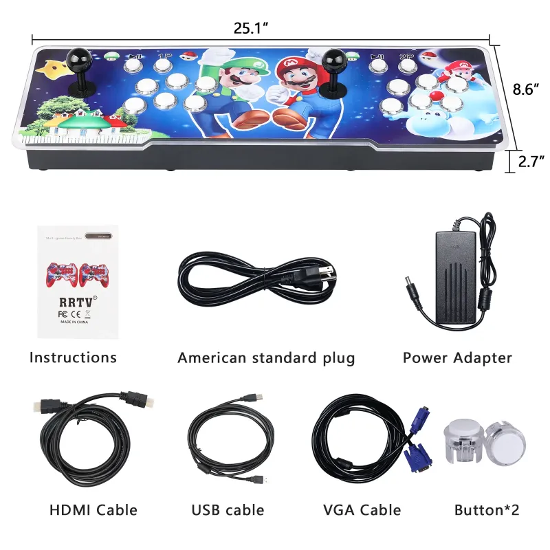Photo 1 of FVBADE [20000 Games in 1 40S Pandora Box Arcade Game Console Compatible PC & Projector & TV ,3D Games 1-4 Players Double Joystick Favorite List Game Category Save/Search/Hide/Pause/Delete Games. Basic 1