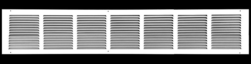 Photo 1 of 36" x 8" Return Air Grille - Sidewall and Ceiling - HVAC Vent Duct Cover Diffuser - White [Outer Dimensions: 37.75w X 9.75"h]