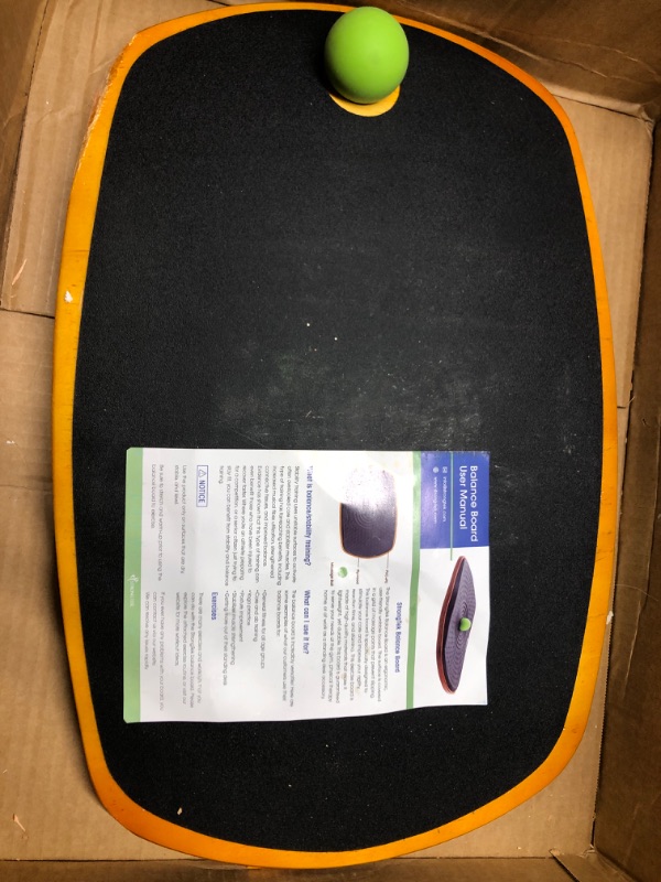 Photo 3 of **** CORNER BROKEN ***** StrongTek Anti Fatigue Balance Board, Standing Desk Balance Boards, Sit Stand Desk Mat Accessory, Wobble Foot Rocker, Balancing Exercise, Core Strength Fitness, Comfortable Standing (Egg Round, Large)