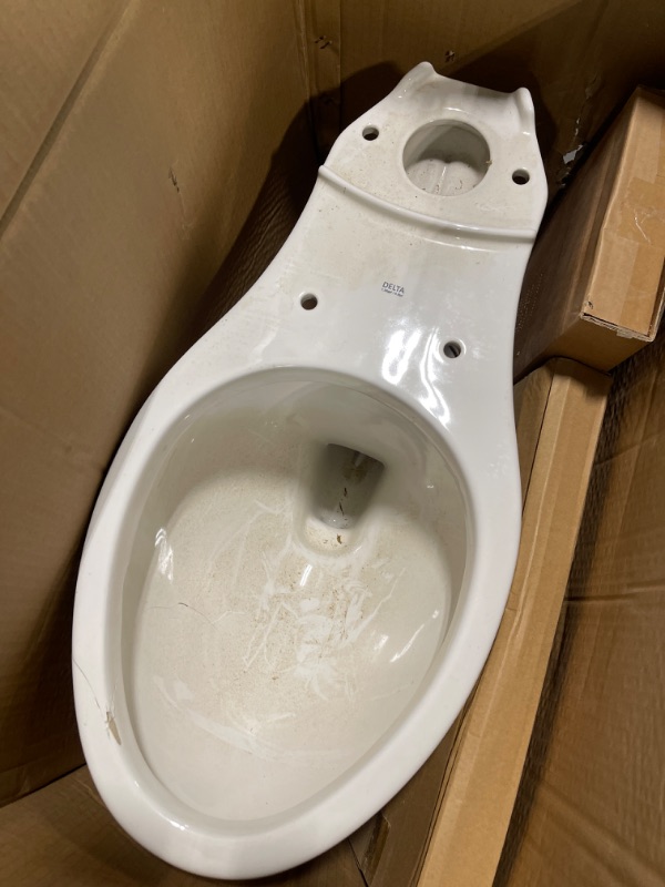 Photo 1 of ***FINAL SALE/NO RETURN, VIEW NOTES*** Foundations 2-piece 1.28 GPF Single Flush Elongated Toilet in White
