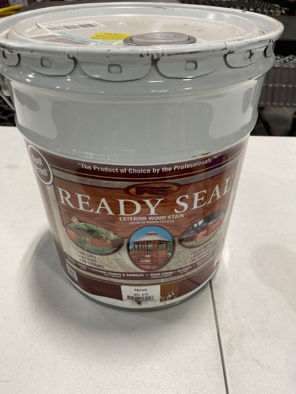 Photo 2 of Ready Seal 515 5-Gallon Pail Pecan Exterior Wood Stain and Sealer 5 Gallon Pecan Stain and Sealer