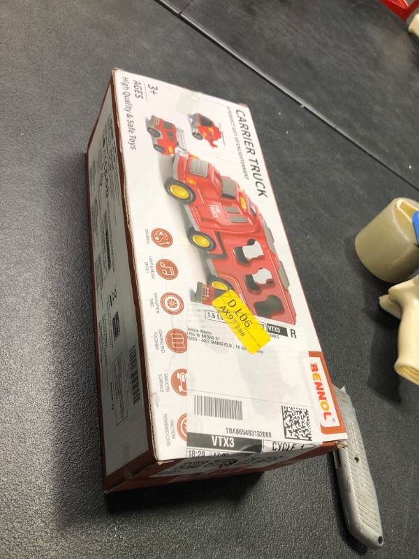 Photo 1 of Bennol Toddler Trucks Toys for Boys Age 1-3 3-5, 5 in 1 Fire Car Truck for Toddlers Boys Girls 1 2 3 4 5 6 Years Old, Toddler Boy Toys Christmas Birthday Gift Car Sets with Light Sound FIRE TRUCKS