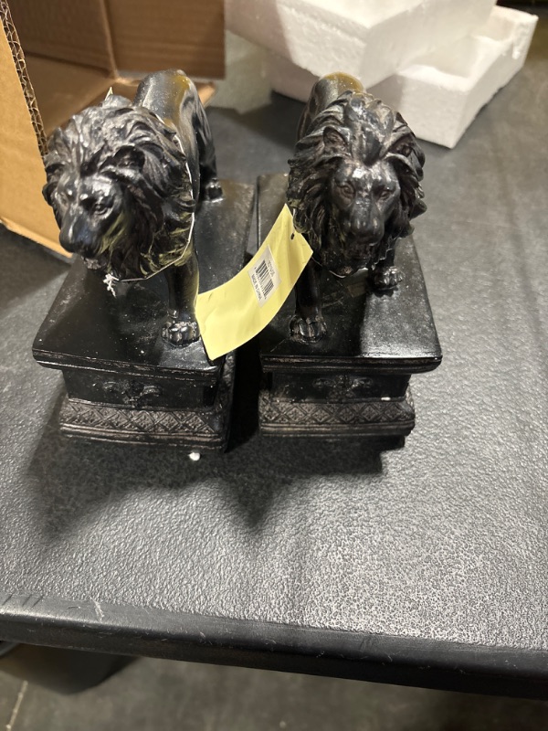 Photo 2 of AB Home Attenta Lion Bookends Resin, Set of 21016780385
1016780385
