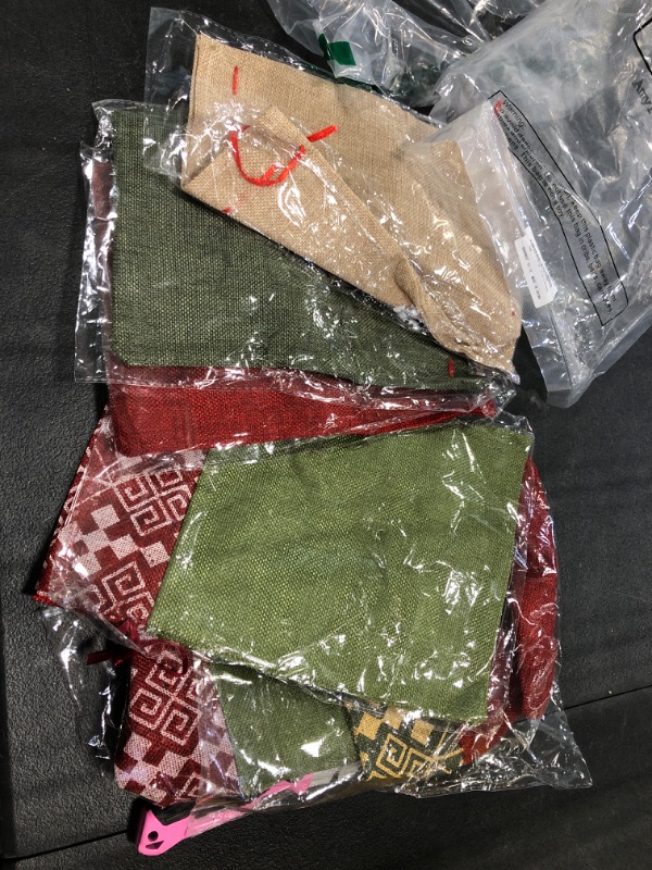Photo 1 of Amylove 6 Pieces Christmas Gift Bags with Drawstrings Xmas 3D Gnome Drawstring Bags Reusable Christmas Goody Bags for Christmas Party Favor Wrapping Supplies Bulk, 12.2 x 7.9 Inch (Cute Style)