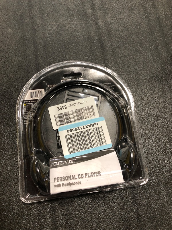 Photo 3 of Craig CD2808-BL Personal CD Player with Headphones in Blue and Black | Portable and Programmable CD Player | CD/CD-R Compatible | Random and Repeat Playback Modes |