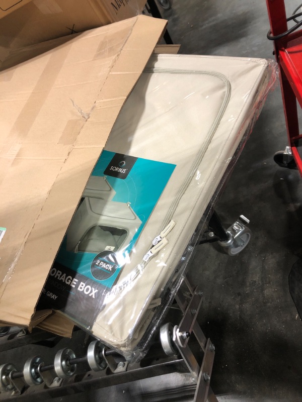 Photo 1 of sorbus jumbo storage bins, foldable stackable container organizer set with large window & carry handles, bedroom closet organiz