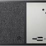 Photo 1 of MasterVision MX04433168 Combo Dry Erase Whiteboard and Grey Fabric Bulletin Board, 18" x 24", Black Frame Black Combo Dry Erase/Fabric Bulletin Board