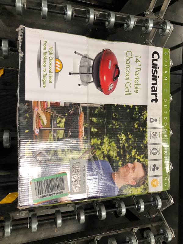 Photo 2 of ******NOT COMPLETE SET******  Cuisinart 14" Portable Charcoal Grill Color: Red/Black