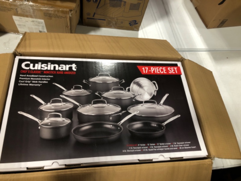 Photo 3 of Cuisinart 17-Piece Cookware Set, Chef's Classic Nonstick Hard Anodized, 66-17