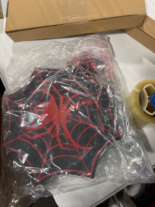 Photo 1 of Deekin Small Pinata for Birthday Party Favors Spider Tennis Smile Face Casino Theme Pinata for Kids Boys Birthday Gifts with Blindfold Stick and Confetti for Celebration (Spider Web)