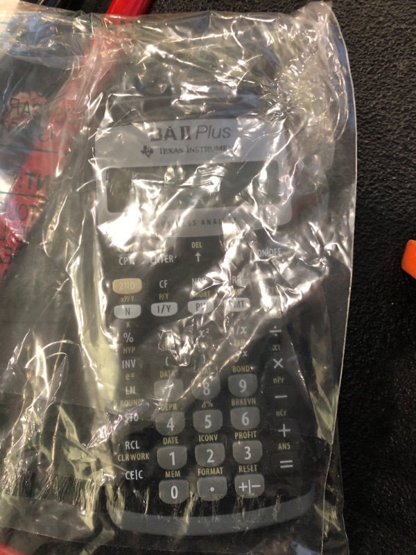 Photo 1 of Texas Instruments BA II Plus Financial Calculator, Black Medium