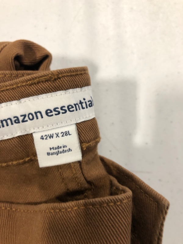 Photo 3 of Amazon Essentials Men's Skinny-Fit Jean 42W x 28L Dark Khaki Brown