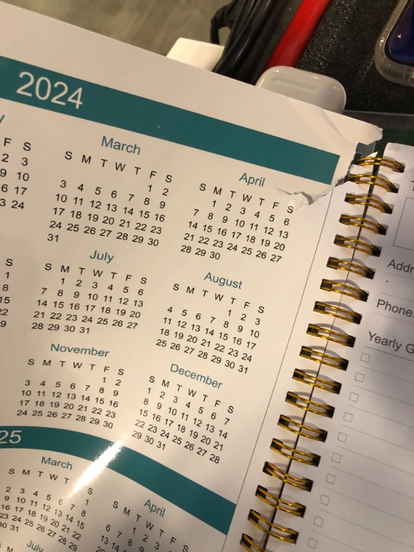 Photo 7 of 2023-2024 Planner - Weekly & Monthly Planner to Achieve Goals & Increase Productivity, July 2023 - June 2024, 8.5" x 11", Blue Watercolor Blue Watercolor 8.5" x 11"