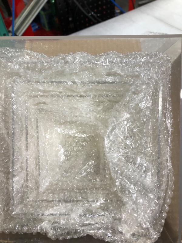 Photo 4 of 6 Pcs Acrylic Display Boxes Clear Cube Riser Transparent Display Cases for Collectibles 5 Sided Acrylic Cube Organizer Clear Acrylic Square Cube Display Base Large Medium Small Clear Display Stand