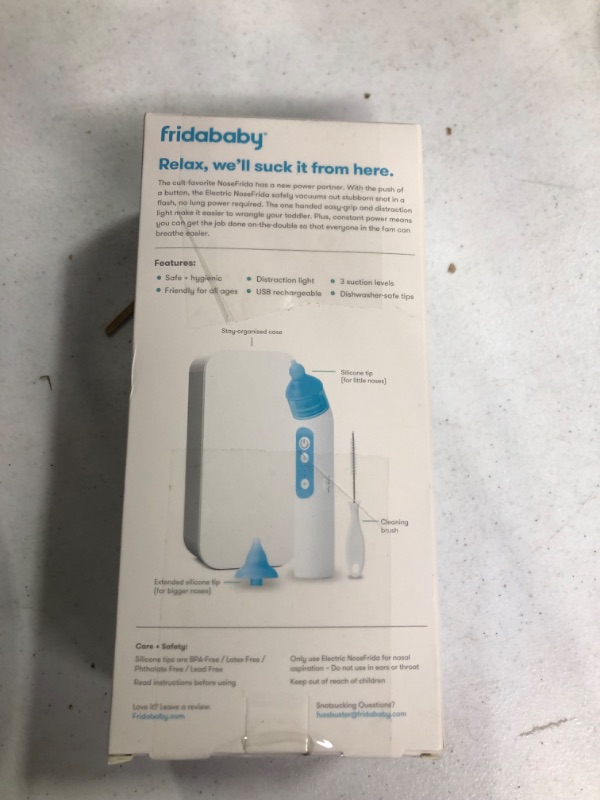 Photo 1 of FridaBaby Electric NoseFrida | USB Rechargeable Nasal Aspirator with Different Levels of Suction by Frida Baby