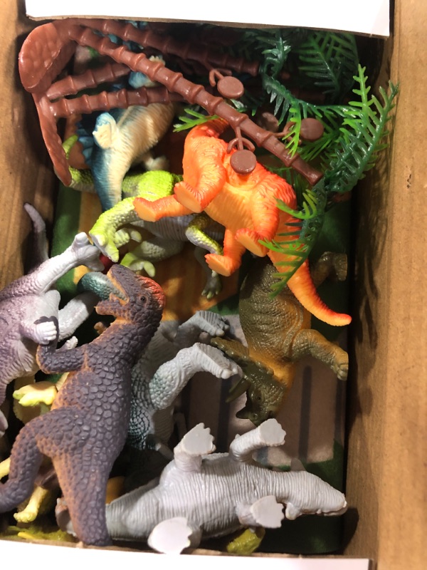 Photo 3 of Dinosaur Toys Playset with Activity Play Mat for Kids,Realistic Dinosaur Figures, Trees,Creating a Dino World Including, Birthday Gift for Boys and Girls Ages 3 4 5 6 Years Old