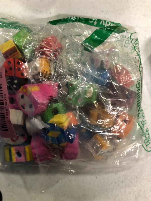 Photo 3 of Pack of 30 Pencil Erasers, Cartoon Animal Puzzle Erasers Pencil Top Erasers Caps for Party Supplies Favors Kids Git