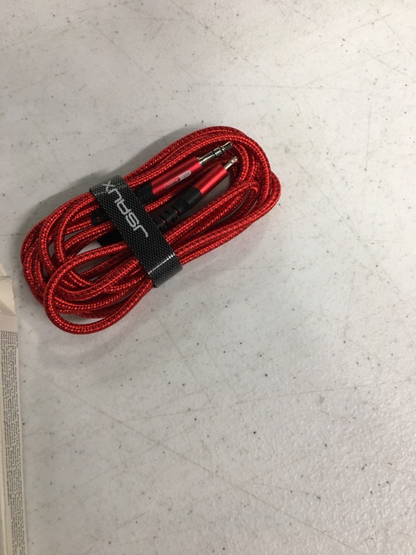 Photo 3 of Lightning to 3.5mm iPhone AUX Cord 6FT, JSAUX [Apple MFi Certified] AUX Cord for iPhone Headphones Jack Compatible with iPhone 14/14 Plus/14Pro/13/13 Pro Max/12/12 Pro/11/X/XS/XR/8/Car Stereo-Red 6ft Red