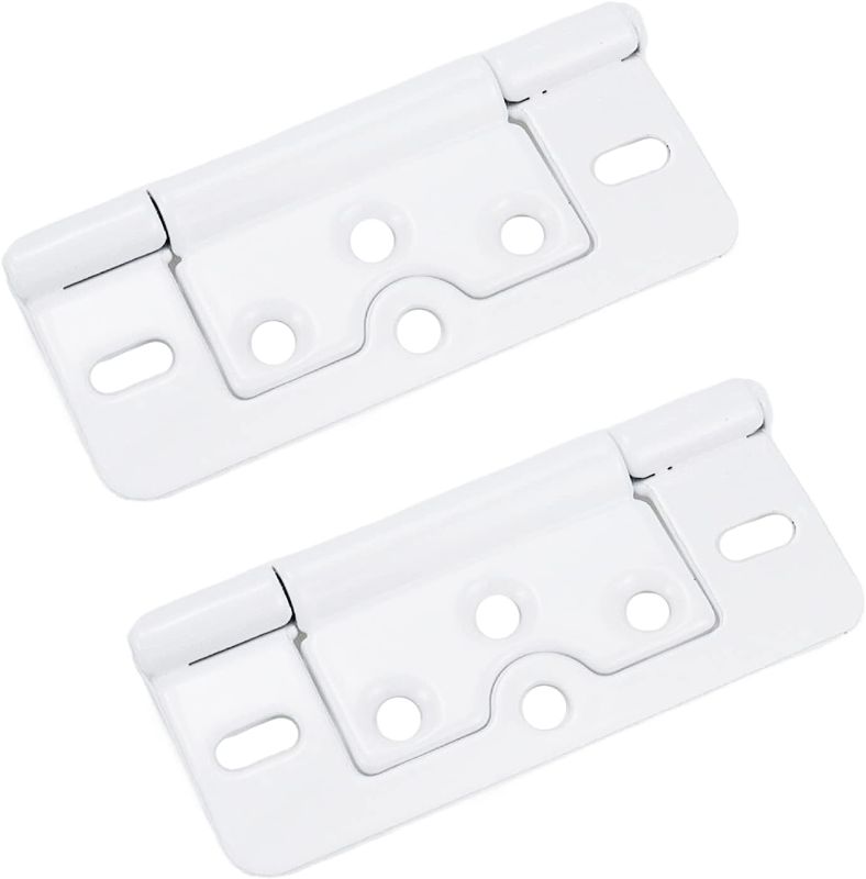 Photo 1 of 3 Inch Carbinet Hinge Mcredy Non-Mortise Hinges for Door Gate Carbinet Cupboard Closet,2 Pcs 2 PCS White