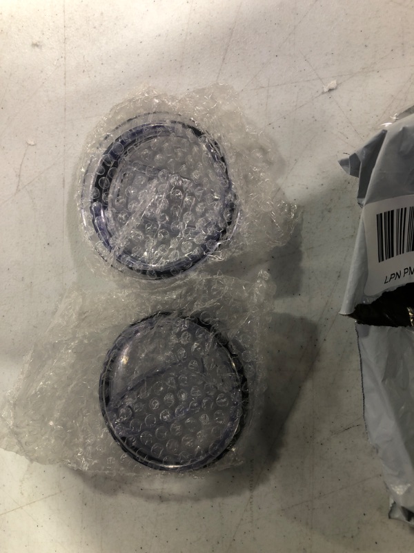 Photo 1 of 2 Replacement Lids for Stainless Steel Tumbler Travel Cup - Fits OF Inner diameter 3.15 to 3.2 INCH Yeti Rambler and others (20 OZ) 20 OZ (Transparent+Transparent)