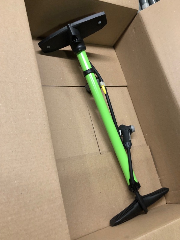 Photo 1 of AerGun X-1000 Bike Pump – Unique AerTight Pump Head for Easiest use with Both Presta and Schrader Bicycle Pump Valves – Pressure Gauge – 160 PSI