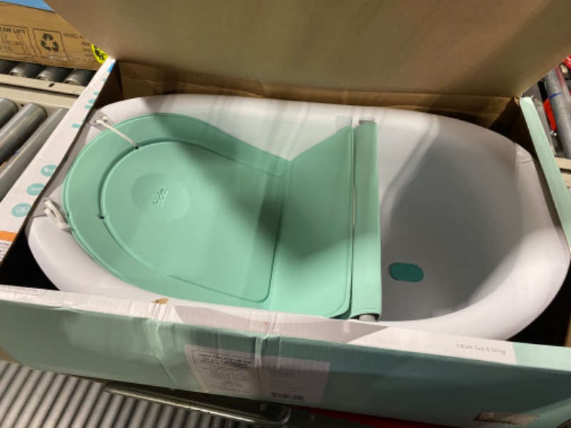 Photo 3 of 4-in-1 Grow-with-Me Bath Tub by Frida Baby Transforms Infant Bathtub to Toddler Bath Seat with Backrest for Assisted Sitting in Tub