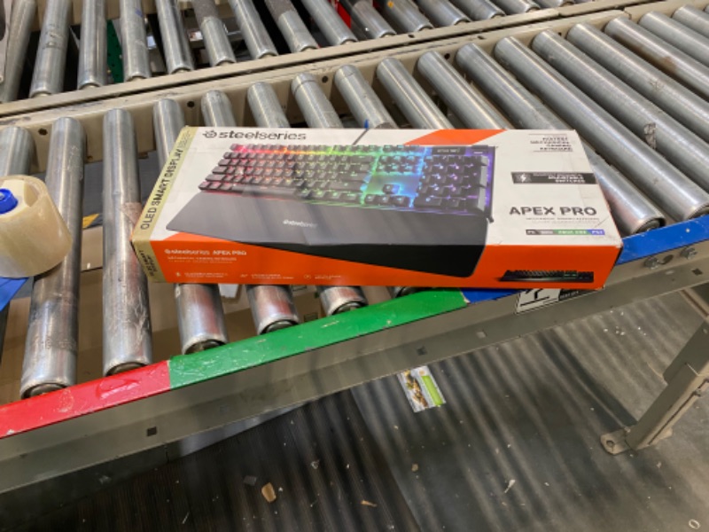 Photo 2 of SteelSeries Apex Pro World's Fastest Mechanical Gaming Keyboard – Adjustable Actuation Switches – OLED Smart Display – RGB Backlit