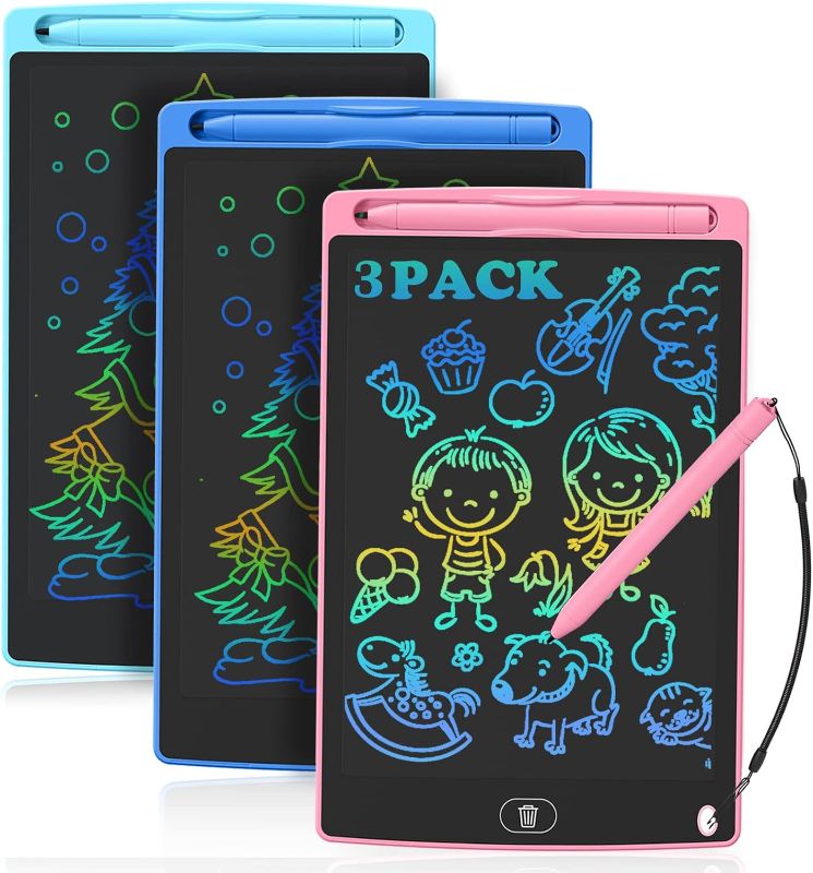 Photo 1 of 2 Pack Colorful Doodle Board Drawing Pad, Colors Vary