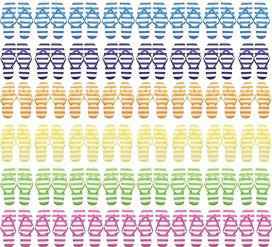 Photo 1 of 48 Pairs Flip Flops, Includes Sign Bulk Wedding Reception Favor, Beach Pool Party Soft Sole Wholesale Case