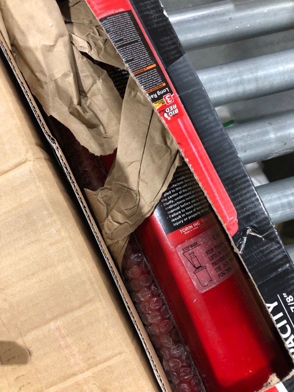 Photo 1 of BIG RED T30306 Torin Hydraulic Long Ram Jack with Single Piston Pump and Clevis Base (Fits: Garage/Shop Cranes, Engine Hoists, and More): 3 Ton (6,000 lb) Capacity, Red 3 Ton Single Pump