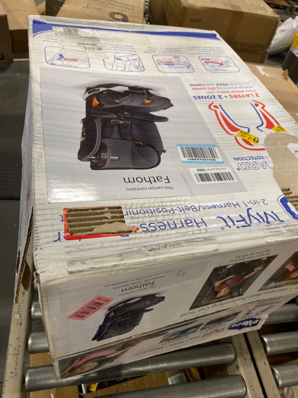 Photo 1 of Chicco MyFit Harness + Booster Car Seat, 5-Point Harness Car Seat and High Back Booster Seat, For children 25-100 lbs. | Fathom/Grey/Blue Fathom/Grey/Blue MyFit