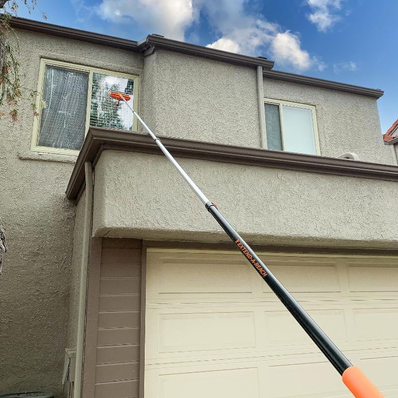 Photo 1 of 7-24 ft Telescopic Extension Pole with Twist-on Metal Tip - Lightweight and Sturdy for Painting, Dusting and Window Cleaning
