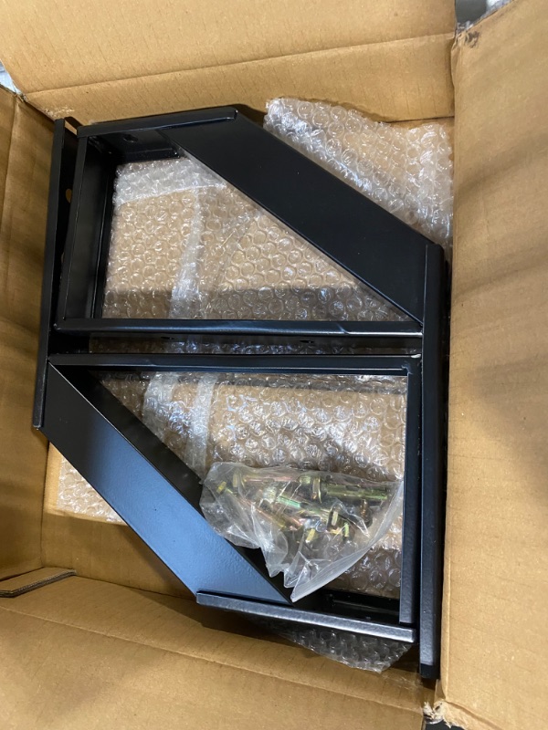 Photo 1 of Toriexon Steel Stair Step Riser 2 Pack, 1-Step Steel Stair Stringer, One Step Stair Stringer for Outdoor Steps and Outdoor Stairs 1 Step 2