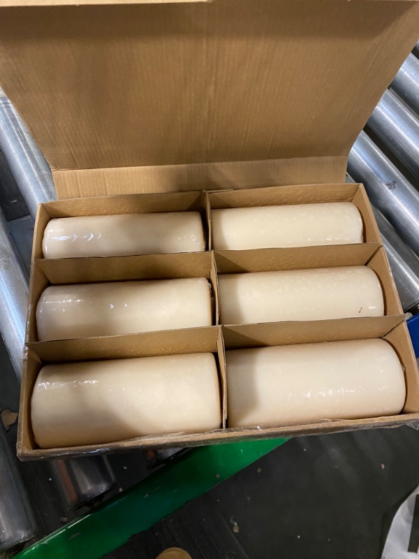 Photo 3 of 2.8x6 Inch Ivory Pillar Candles, 70+ Hour Long Lasting Smokeless & Dripless Candles Set, 6 Pcs Ivory 6pcs