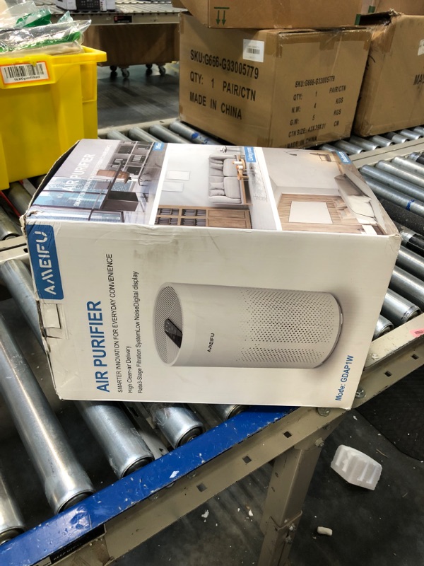 Photo 1 of Air Purifiers for Home Large Room up to 1350ft², AMEIFU Upgrade Large Size H13 Hepa Bedroom Air Purifier for Wildfire,Pets Dander with 3 Fan Speeds, Filter Replacement Reminder, Aromatherapy Function White