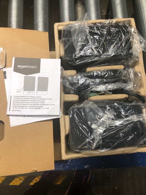 Photo 1 of Amazon Basics Computer Speakers for Desktop or Laptop PC | USB-Powered, Black USB Speakers