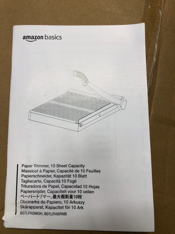 Photo 4 of AmazonBasics Paper Trimmer -12" Blade, 10 Sheet Capacity 12" Paper Trimmer