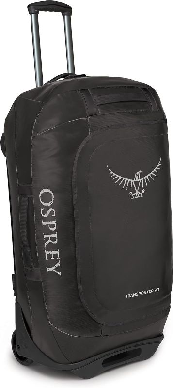 Photo 1 of ***DAMAGE ON FRONT - SOFTBALL SIZED STICKY SUBSTANCE***


Osprey Rolling Transporter 90 Travel Duffel Bag Black