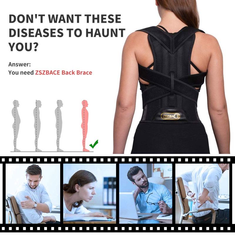 Photo 1 of Back Support Belts Posture Corrector Back Brace Improves Posture and Provides For Lower and Upper Back Pain Men and Women (L)