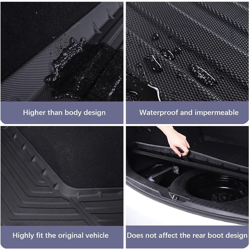 Photo 1 of Elsetyler Cargo Liner for GLS/GL - Black TPO All Weather Heavy Duty Waterproof Rear Cargo Tray Trunk Floor Mat Protector Compatible with 2013-2018 Mercedes Benz GL/GLS Series