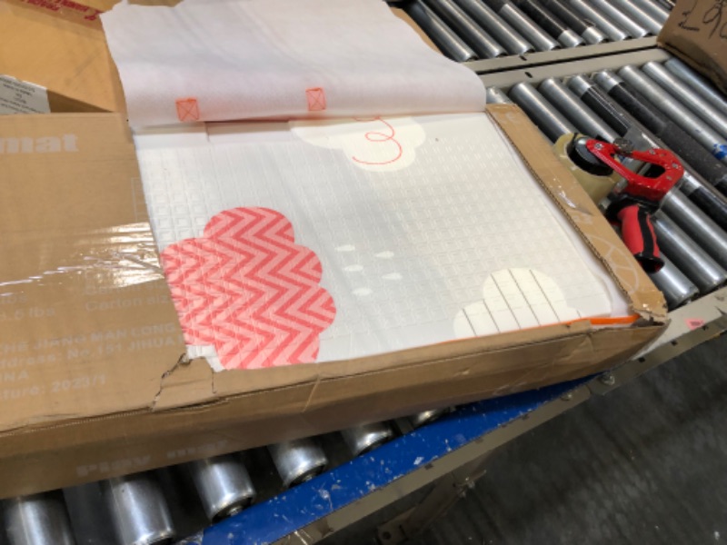 Photo 1 of Uanlauo Baby Play Mat,71x59inch Play Mat for Baby,Foldable Kids Play Mat, Foam Play Mat,Infant Play Mat,Waterproof Crawling Mat,Edge Reinforcement Mat Cloud0.4in