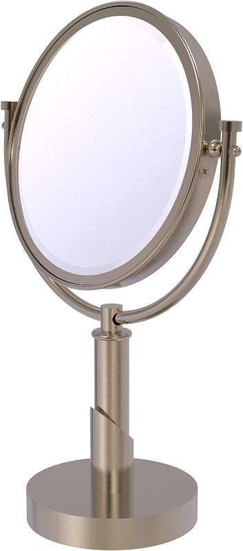 Photo 1 of Allied Brass TR-4/3X Tribecca Collection 8 Inch Vanity Top 3X Magnification Make-Up Mirror, Polished Brass